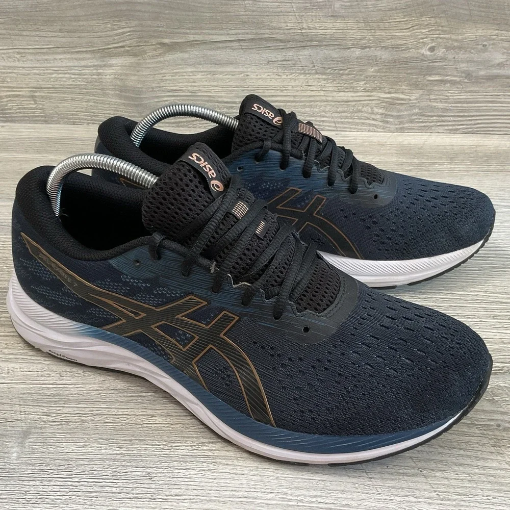 Asics GEL EXCITE 7 Mens Size 12 Athletic Shoes 1011A657 Sneakers Black Blue